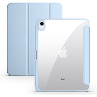 For iPad A16 11th Case with Pen Holder Trifold Acrylic Clear Back Hard Cover For iPad 10.2 9.7 Air 5 11 iPad 10 9 11th A16 Case