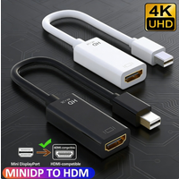Mini DisplayPort to HDMI Adapter 4K 60Hz Thunderbolt to HDMI Video Converter Audio Adapter For Phone Screen Mirroring Display