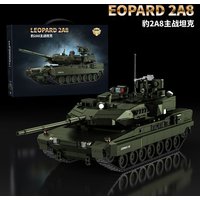 12GO New Model 96012 Modern Tank Leopard 2A8 Main Battle Tank Puzzle Building Set for Children and Military Toys