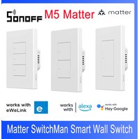SONOFF M5 Matter SwitchMan Switch White Wifi Smart Wall Work With eWeLink Apple Home Alexa Goole Home Assistant Smartthings