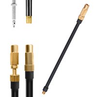 Dual-Valve Bike Pump Hose Universal Tire Inflation Adapter Easy Connect Hose For Prestas & Schraders, Trucks Cars Bikes SUVs