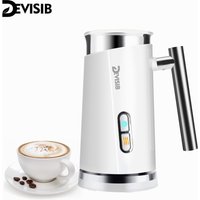DEVISIB 3 in 1 Electric Milk Frother 300ml Automatic Hot and Cold Foam Maker for Coffee Latte Cappuccino Macchiato Hot Chocolate