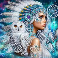 5D DIY Diamond Painting Flower Kit Women and Owl Decoration DIY Alien Diamond Mosaic Art Gift Crafts Wall Home Decoration