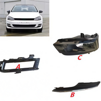 Car Accessory Fog Light Cover Lamp Frame Grille Car Accessories For Volkswagen VW Golf 7 2014 2015 2016 2017