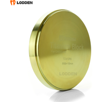 LODDEN Dental 98MM Titanium Block Gilded GR5/GR2 CAD CAM Titanium Alloy Disk Restoration Materials for Dental Implant Abutments