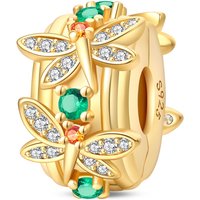 Fit 3mm Original Bracelets Necklace 925 Sterling Silver Dragonfly Gold Clip Charm Bead Women's Jewelry Accessories DIY