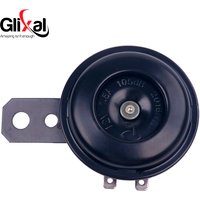 Glixal GY6 12V Universal Compact Black Horn for Scooter Moped Dirt-Bike ATV Motorcycle Bikes