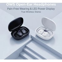 OWS Open Ear Wireless Bluetooth 5.3 Headphones Long Battery Life Earphone Waterproof Earbuds with Digital Charging Case