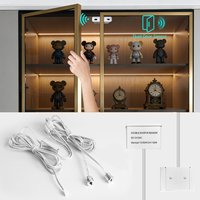 LED Strip Dual Door Sensor Switch DC12-24V Auto ON/OFF Control for DIY Cabinet Wardrobe Drawer Shelf Lighting
