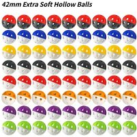 10Pcs Soft Limited Flight EVA Golf Training Balls, Perforated Two Color Practice Balls for Backyard & Indoor Swing