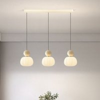 Lampa wisząca do sypialni w stylu kremowym, prosta lampka nocna dla dzieci, nowoczesna kreatywna lampa w kształcie dyni, nordycka oprawa oświetleniowa do restauracji.