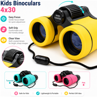 Kids Binoculars 4x30 Portable High-Magnification for Birdwatching, Outdoor Play, Educational Gifts for Boys & Girls