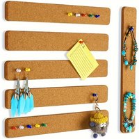 5PCS Self Adhesive Cork Board Strips Long Bulletin Bar for Office Wall Message Board DIY Notice Board