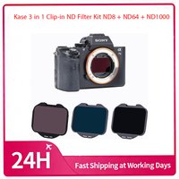 Kase 3 in 1 Clip-in ND Filter Kit ND8 + ND64 + ND1000 Neutral Density Filters for Sony E-Mount Full Frame Camera