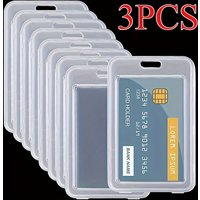 3Personalized Double-Sided Transparent Card Holder - ID Card、Work ID Card、Student ID Card、Factory Certificate、Bus Card、Film Card