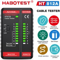 HABOTEST HT812A Cable Tester Network Telephone Cable 8P 6P 4P 2P & Shielded Line Continuity Ethernet Cable Tester RJ11 RJ45 Port