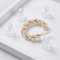 50pcs Silicone Earring Backs Full-Cover Clear Hypoallergenic Soft Ear Safety Pads Backstops for Stabilize Earring Studs Hooks