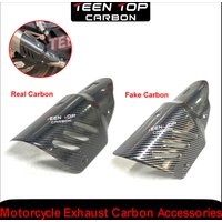 Real Carbon Fiber Heat Shield Cover Guard Motorcycle Accessories Universal Exhaust Muffler Anti-scalding Cover Carbon Parts