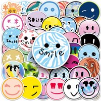 10/50PCS smiley face doodle personality cartoon small fresh Guka DIY water cup mobile suitcase sticker waterproof Kids Toy