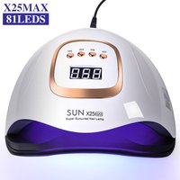 81LED UV Nail Art Lamp Dryer with 4 Timers and Auto Sensor Curing Lamp Professional Curing Gel Nail Polish Manicure Tool