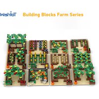 MOC Building Blocks Farm Series Vegetable Fruits Garden Apple Trees Pumpkin Rose Flower Plant Brick Work with Classic Base Plate