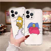 Case for iPhone 17 Pro Max 16 15 17e XR 14 Plus 11 XS Max 12 Mini 13 Pro Air Soft Phone Cover The Simpsons Homer