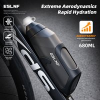 ESLNF Aerodynamic Bike Water Bottle Set 680ml Lightweight Road Bike Frame Down Tube Riding Water Bottle Squeeze To Drink Design