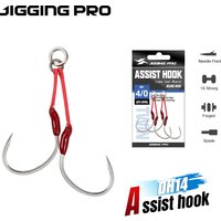 JIGGING PRO Saltwater Slow Jigging Double Asymmetric Assist Hooks High Carbon Steel Fishhooks 1/0 2/0 3/0 4/0