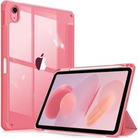 Slim Case for iPad (A16) 11 Inch (2025), iPad 10th Generation 10.9 Inch (2022) -Cover with Clear Transparent Back Shell Pink