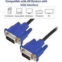 Premium VGA to VGA Cable4 5 Male to Male Monitor/Projector Video Cord with Ferrite Core,Gold-Plated Connectors for PC/Laptop/TV