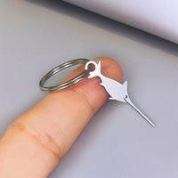 1 Creative Swordfish SIM Card Extractor, Cute Cartoon Keychain, Mobile Card Extractor Tool, Backpack Ornament, Small Gift