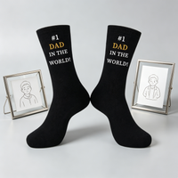 A cute gift of "I Love Dad's Socks" for dad, an interesting anniversary gift of "Father's Day Gift Letter Stockings