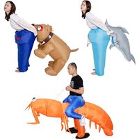 Halloween Funny Riding Shrimp Walking Inflatable Costume Festival Stage Performance Inflatable Clothing Props Cartoon Dog Bites image 4