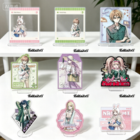 Anime Danganronpa Makoto Naegi Private Server Travel Version rectangle Acrylic Figure Stand Model Plate Keychains Desk Decor