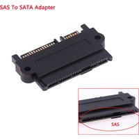 Hot sale 1Pc SFF-8482 SAS To SATA 180 Degree Angle Adapter Converter Straight Head SATA To SATA Converter