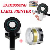 1pc 3D Embossing Typewriter Household Mini Portable Manual Label Machine Embossing Machine Hand Home Decorative Tape Paper