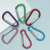 4pcs/Lots Aluminum Keychains Multicolor 2 Styles Buckle Bag Hanging Findings for Keychains Jewelry Making Accessories