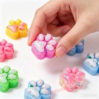 Mini Cute Cat Claw Plush Pinch Squishy Fidget Toys Kids Birthday Party Favors Goodie Bag Pinata Fillers Christmas Easter Gifts