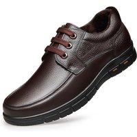 Neue Herren-Lederschuhe, weiche Sohle, höhenvergrößernde Herrenschuhe, bequem, warm, Herren-Lederschuhe, leichte Slipper-Schuhe für Herren