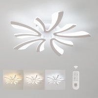 Modern Ceiling Light, Dimmable LED White Acrylic V-Shaped Flush Mount Ceiling Lights, 3000K/4000K/6500K with Remote Control Ceiling Light Fixture for Living Room, Dining Room, Bedroom [Energy Class