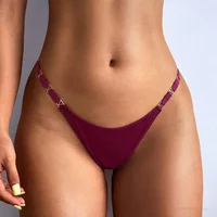 Sexy Leopard Thong Women Underwear Briefs Seamless Panties Zebra Flower Low Rise Metal Buckle G String Bikini for Girls Female