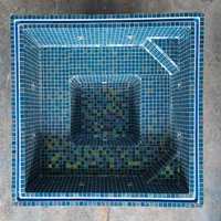 Garden Family Hotel Luxury Small Size Square Fiberglass Spa Plunge Pool Outdoor Mosaic Tiles Inground Swimming Pool