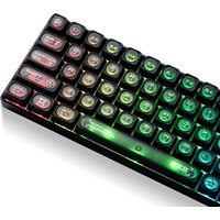 XVX Black See Through Keycaps Cats eye MAX Profile Dye-Sub PBT Keycap Set 136-Key