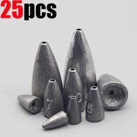 25 bullet-type fishing submersers, suitable for Texas fishing sets, Caro fishing sets, and high-end fishing accessories