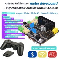 Emakefun For Arduino UNO Mega2560 R3 Expansion Board 6~35V With 4 Channels Motors Servos Ports PS2 JoystickRemoteControl