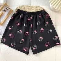 Hello Kitty Pajama Pant Anime Summer Beach Short Loose Thin Style Casual Shorts Cartoon Couple Loungewear Woman Half Pant