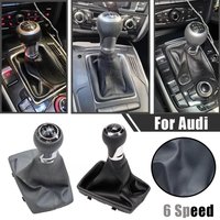 For Audi A4 S4 B8 8K/A5 8T/Q5 8R 2007-2015 S-Line Manual 6 Speed Gear Shift Knob Lever HandBall Leather Gaiter Boot Cover