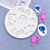 Bow Girl Poodle Handbag Silicone Mold Resin Tools Sugarcraft Cupcake Baking Mold Fondant Cake Decorating Tools