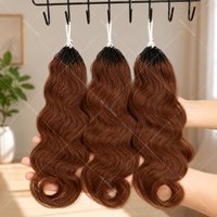 Chocolate Brown Body Wave Crochet Human Hair Miracle Knots Pre Looped Extensions for Black Women Soft Natural Waves Full Look