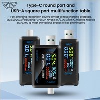 10 in 1 Fast Charging Tester USB 4.5-36V 0-8A Voltmeter Current Voltage Meter Volt Ammeter Detector Power Bank Charger Indicator